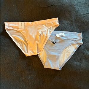 Calvin Klein and La Vie en rose underwear - one pink and one blue/white